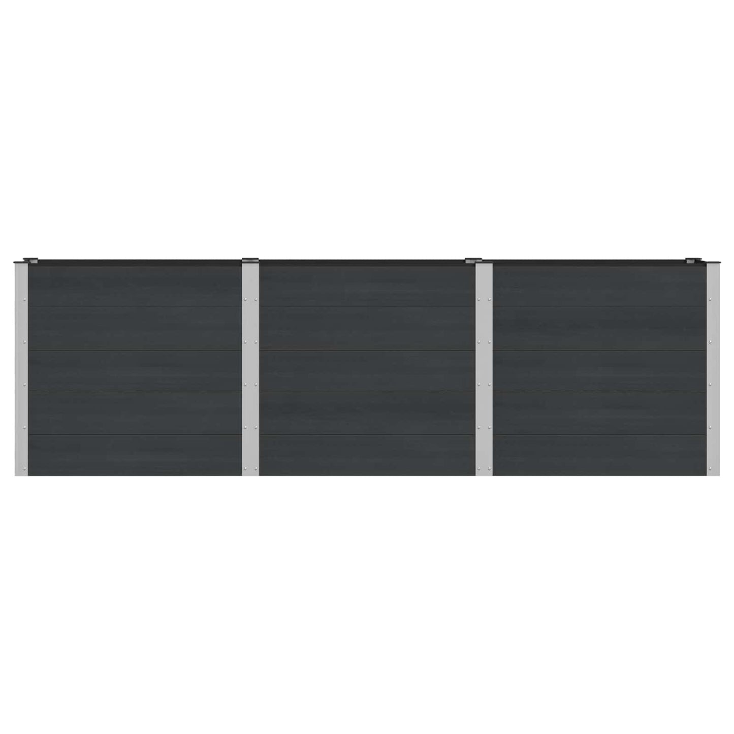 Verhoogde plantenbak Zwart 300 x 50 x 91 cm alu.