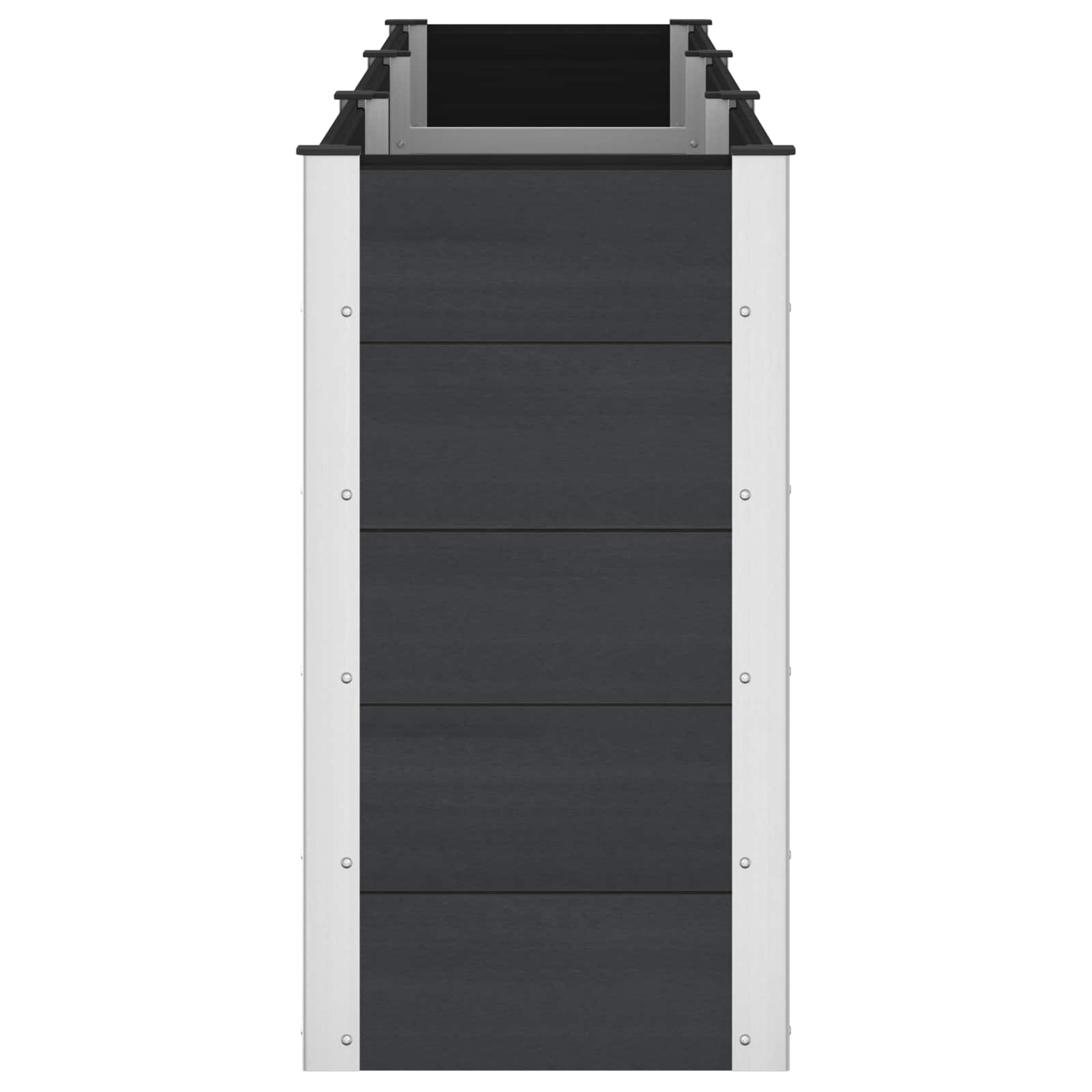Verhoogde plantenbak Zwart 300 x 50 x 91 cm alu.
