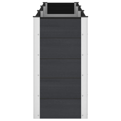 Verhoogde plantenbak Zwart 300 x 50 x 91 cm alu.