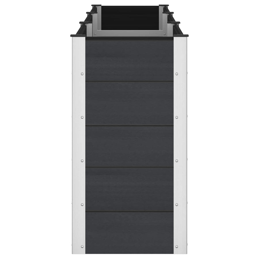 Verhoogde plantenbak Zwart 300 x 50 x 91 cm alu.