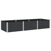 Plantenbak 300x100x54 cm aluminium zwart