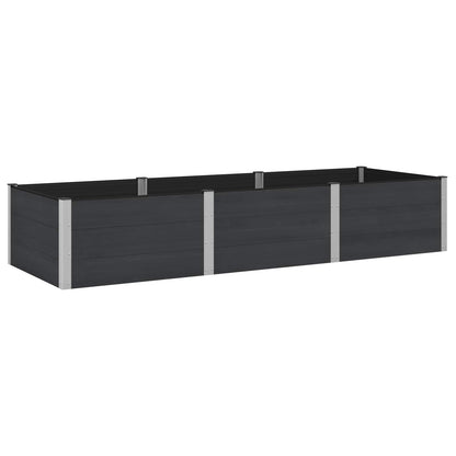 Verhoogde plantenbak Zwart 300 x 100 x 54 cm alu.