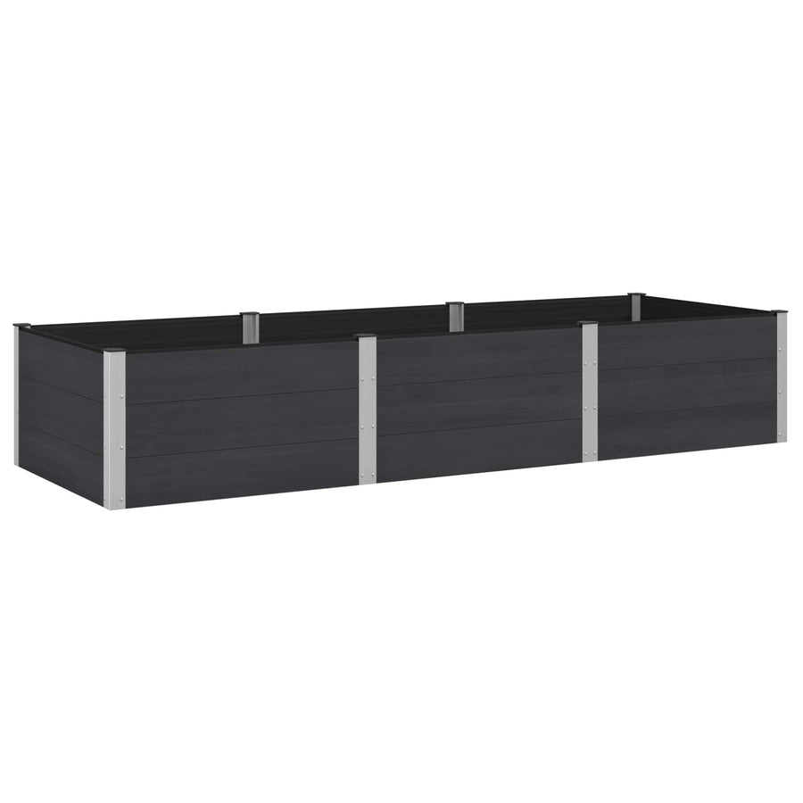 Verhoogde plantenbak Zwart 300 x 100 x 54 cm alu.