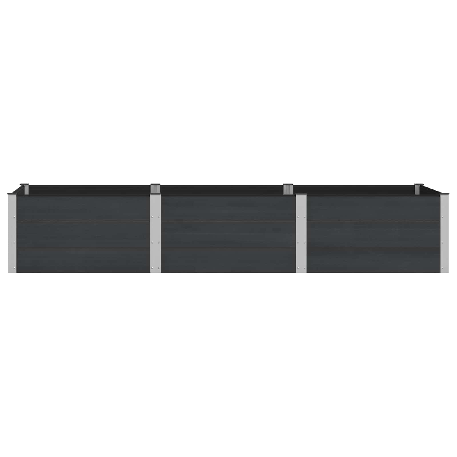 Verhoogde plantenbak Zwart 300 x 100 x 54 cm alu.