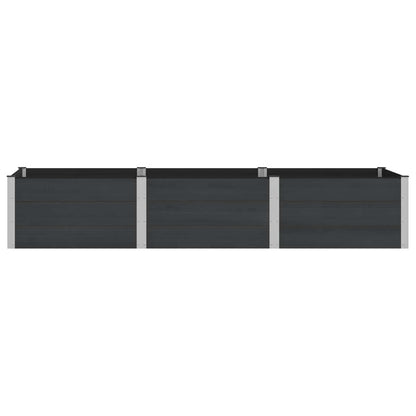 Verhoogde plantenbak Zwart 300 x 100 x 54 cm alu.