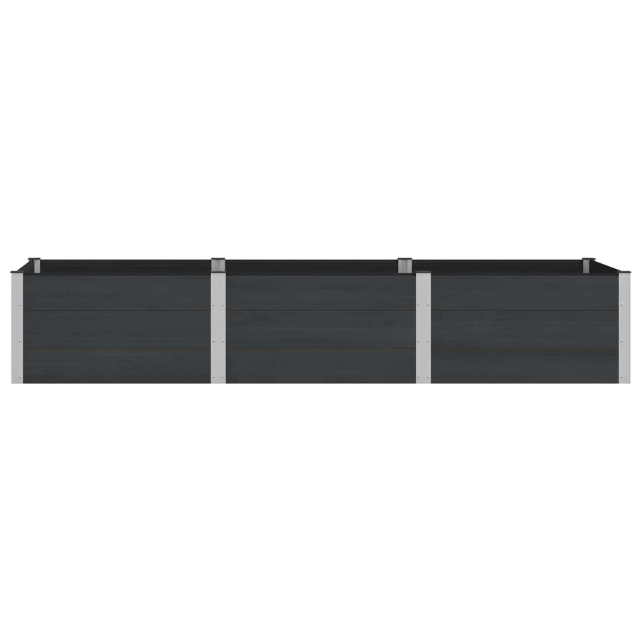 Verhoogde plantenbak Zwart 300 x 100 x 54 cm alu.