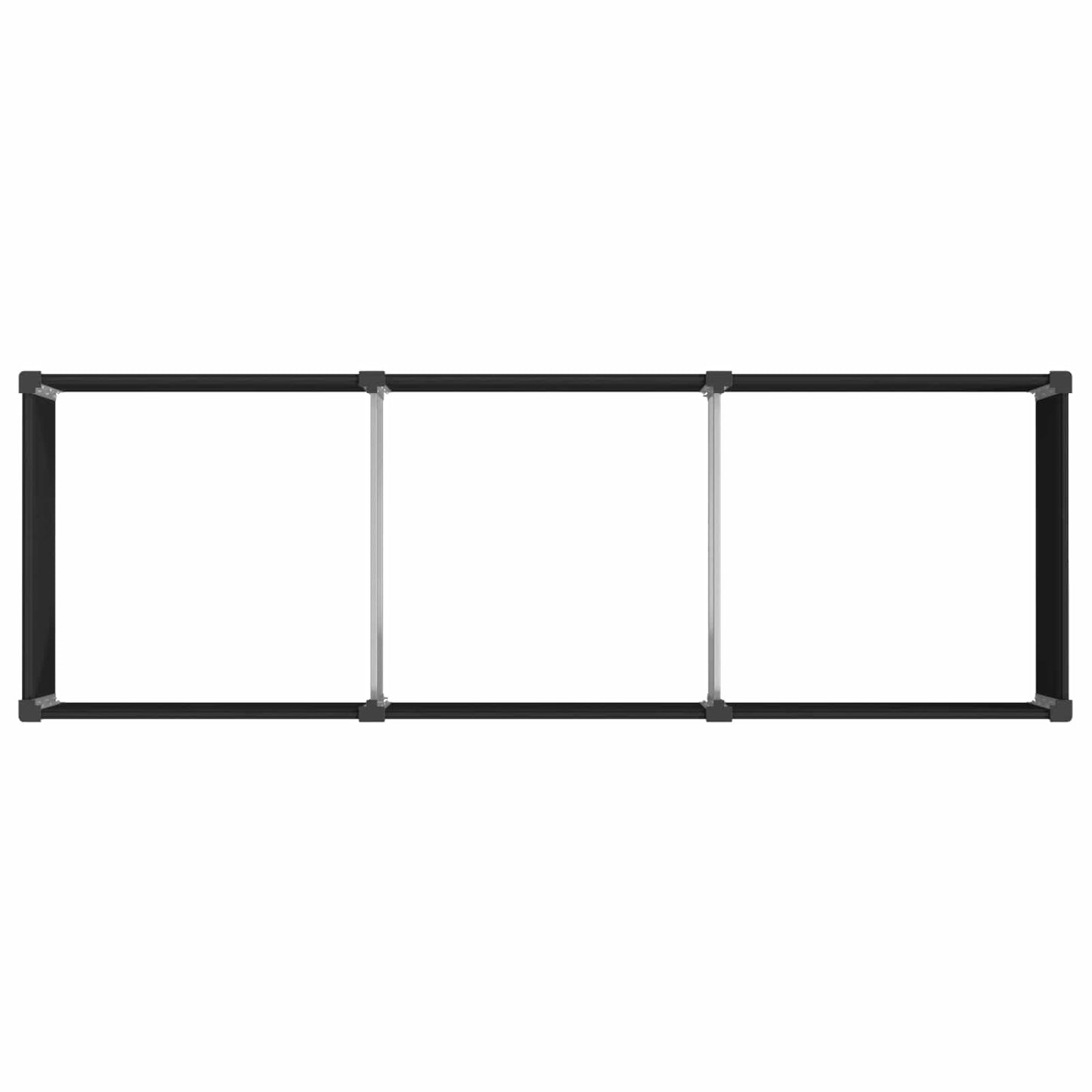 Verhoogde plantenbak Zwart 300 x 100 x 54 cm alu.