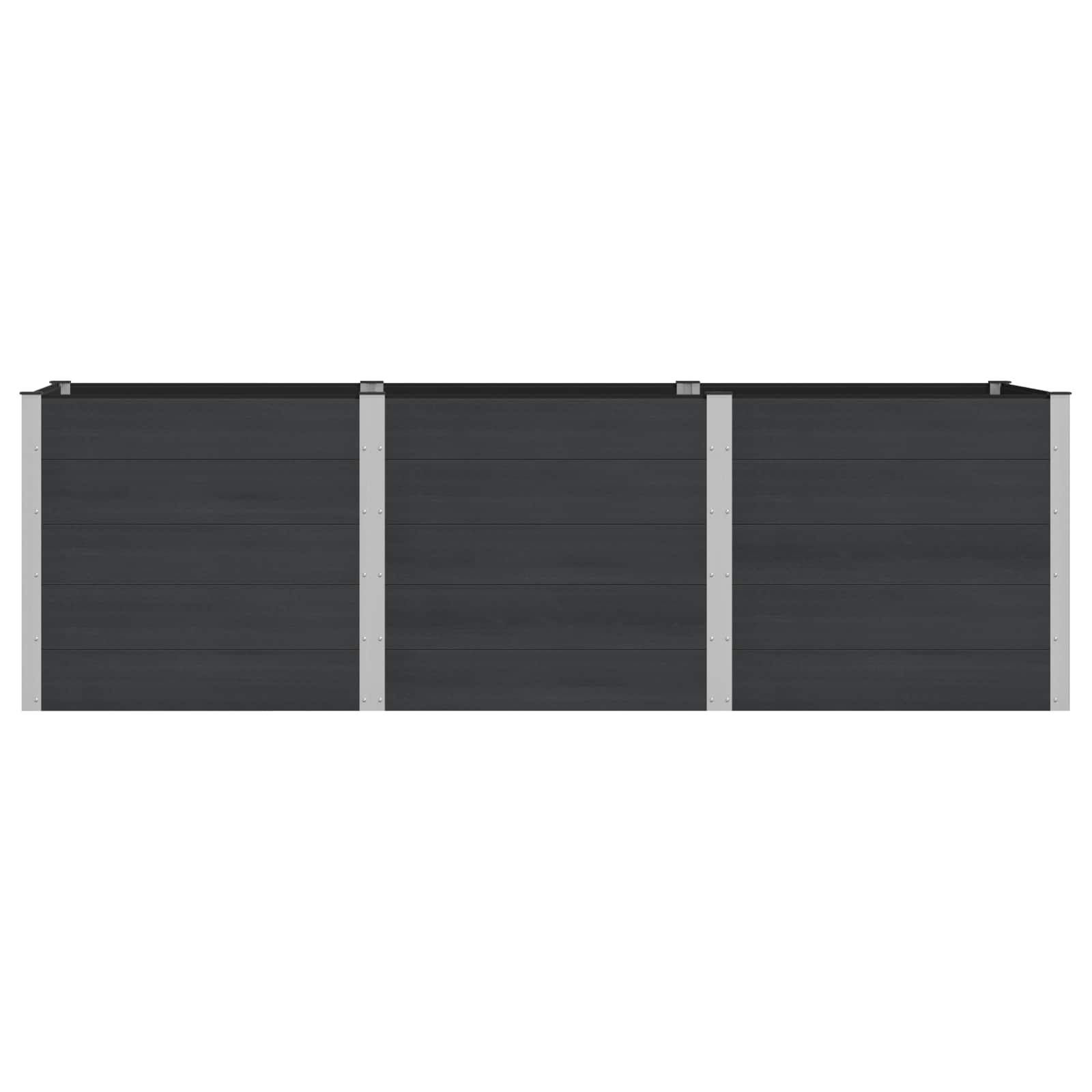 Verhoogde plantenbak Zwart 300 x 100 x 91 cm alu.