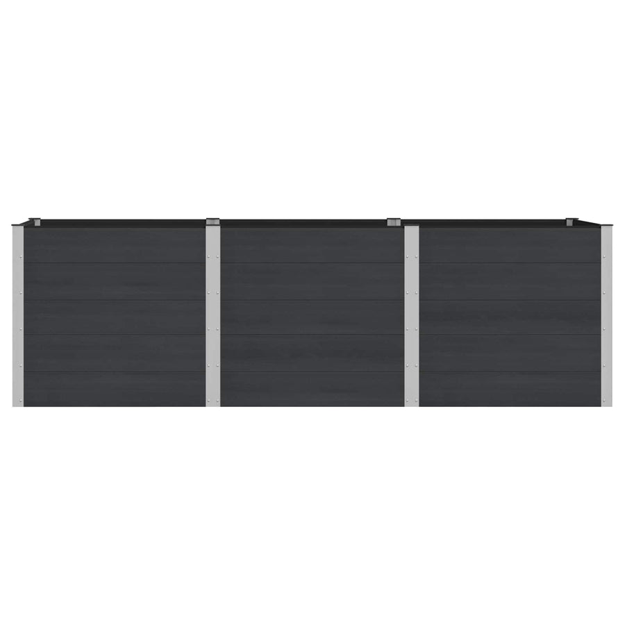 Verhoogde plantenbak Zwart 300 x 100 x 91 cm alu.