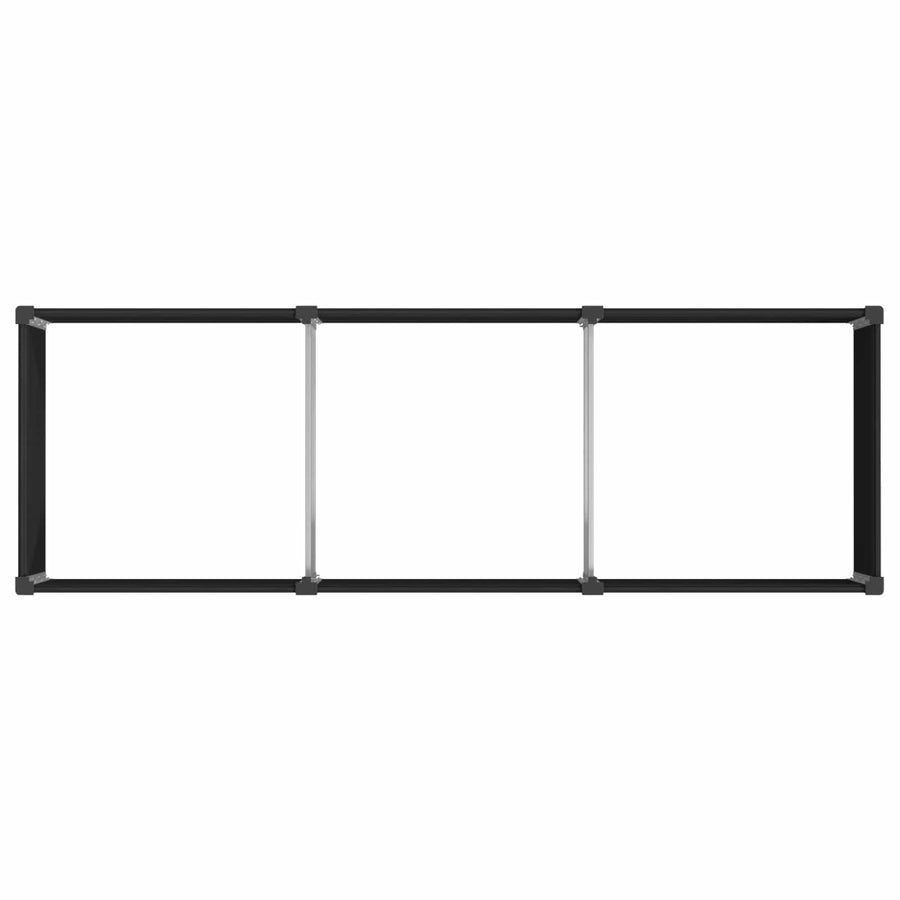 Verhoogde plantenbak Zwart 300 x 100 x 91 cm alu.