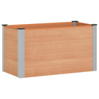Plantenbak 100x50x54 cm bruin aluminium WPC