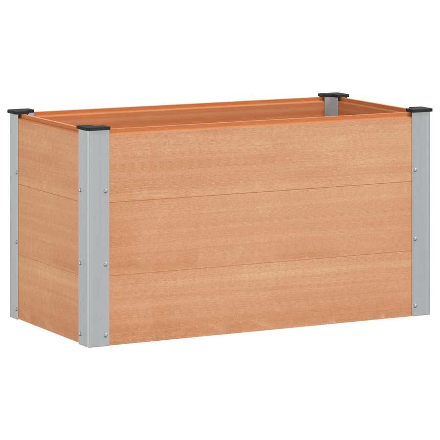 Verhoogde plantenbak Bruin 100 x 50 x 54 cm alu.