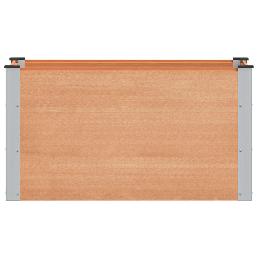 Verhoogde plantenbak Bruin 100 x 50 x 54 cm alu.