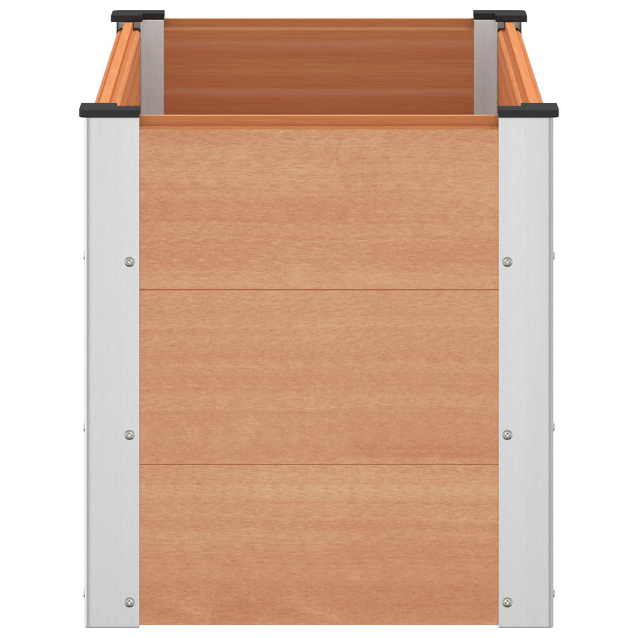 Verhoogde plantenbak Bruin 100 x 50 x 54 cm alu.