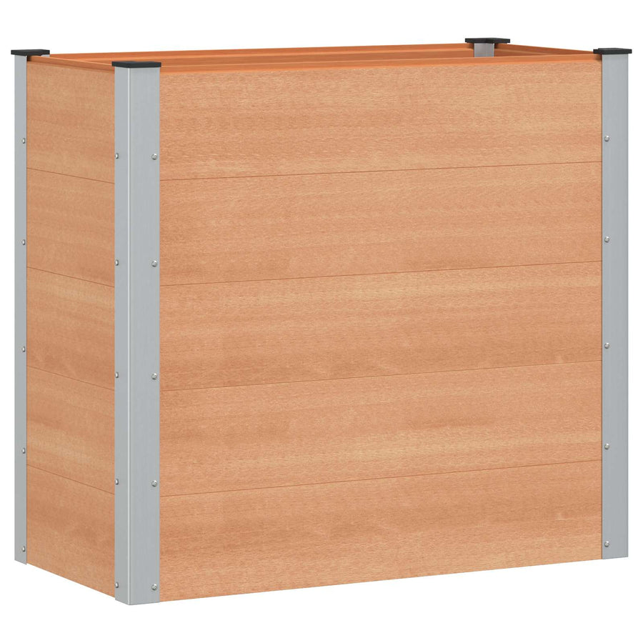 Verhoogde plantenbak Bruin 100 x 50 x 91 cm alu.