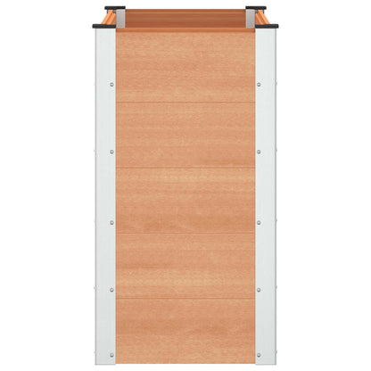 Verhoogde plantenbak Bruin 100 x 50 x 91 cm alu.