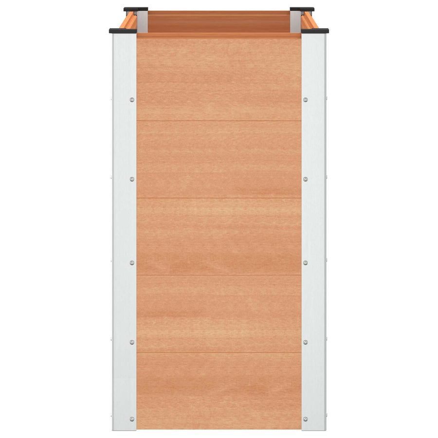 Verhoogde plantenbak Bruin 100 x 50 x 91 cm alu.