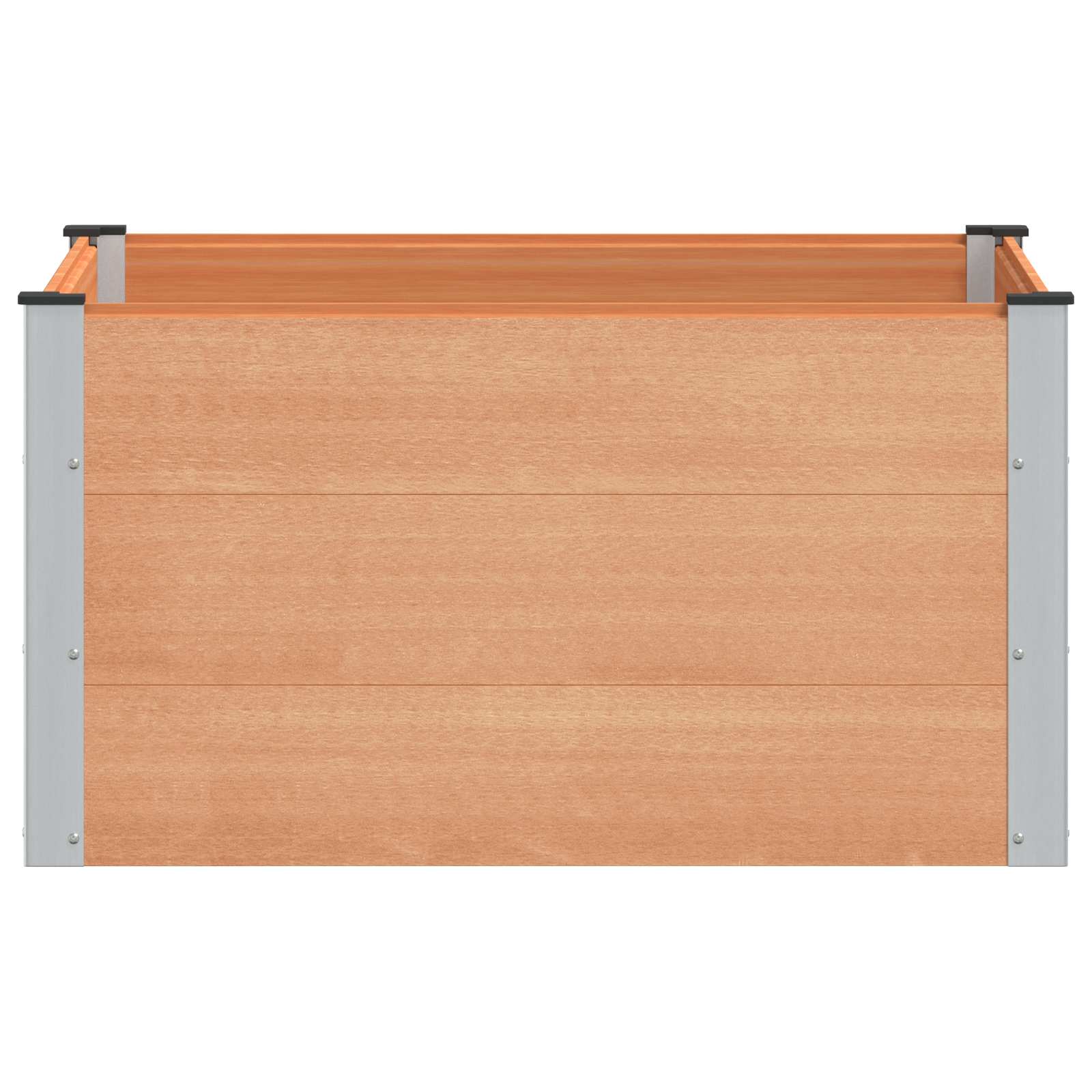 Verhoogde plantenbak Bruin 100 x 100 x 54 cm alu.