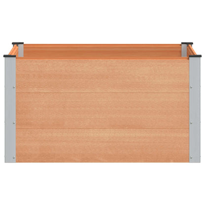 Verhoogde plantenbak Bruin 100 x 100 x 54 cm alu.