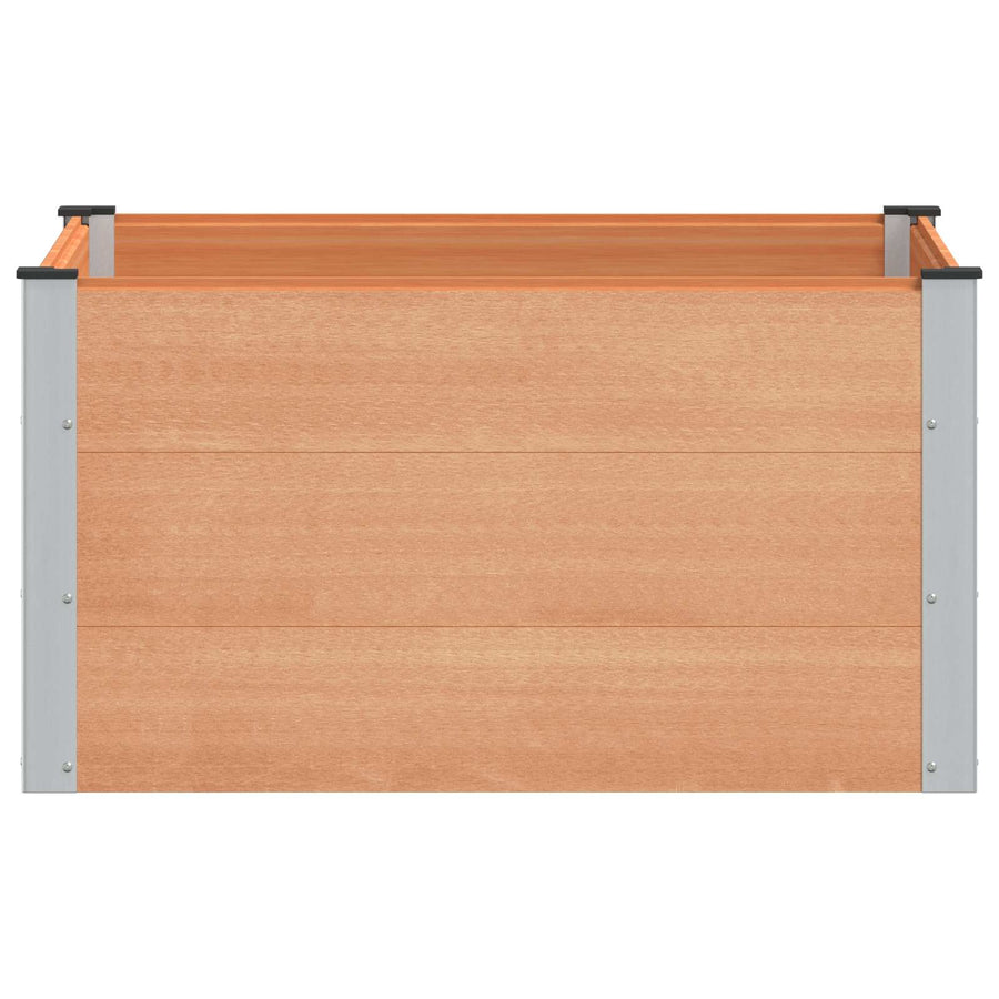 Verhoogde plantenbak Bruin 100 x 100 x 54 cm alu.