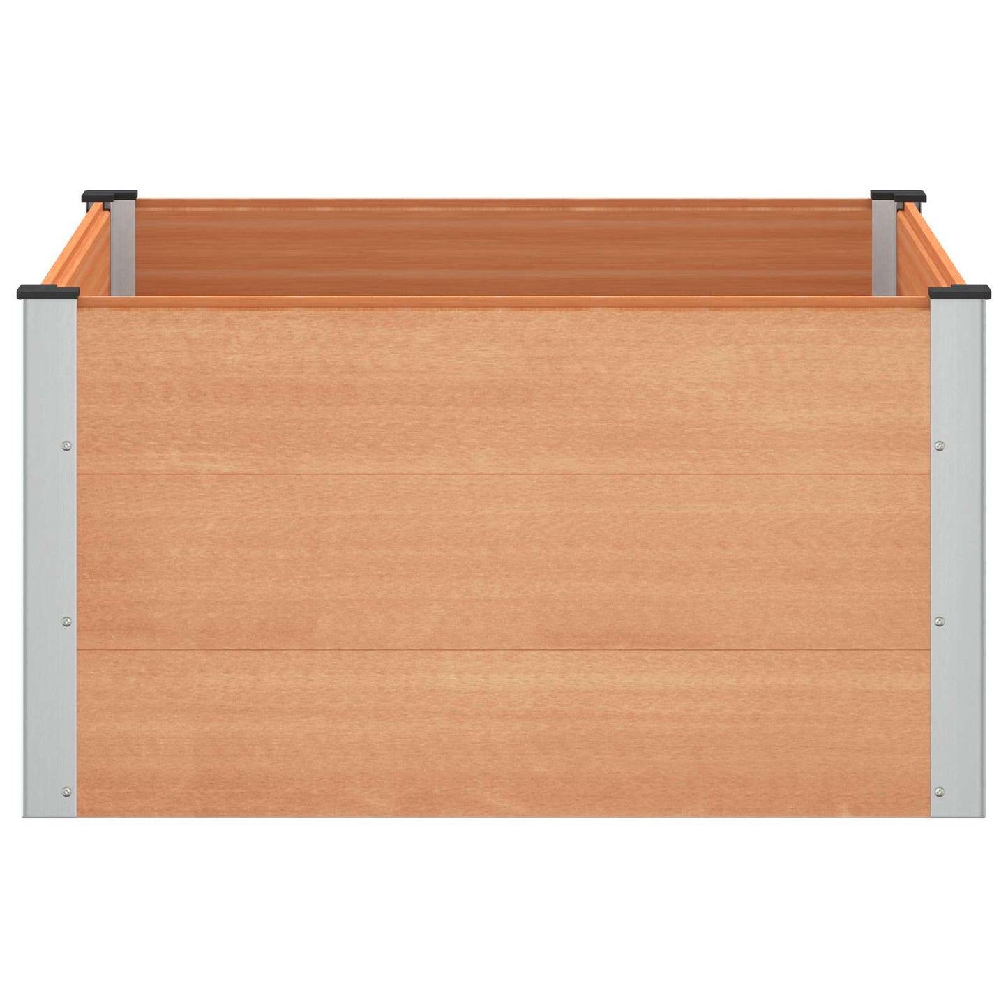 Verhoogde plantenbak Bruin 100 x 100 x 54 cm alu.