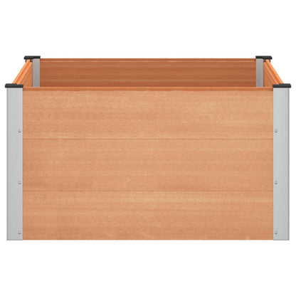 Verhoogde plantenbak Bruin 100 x 100 x 54 cm alu.