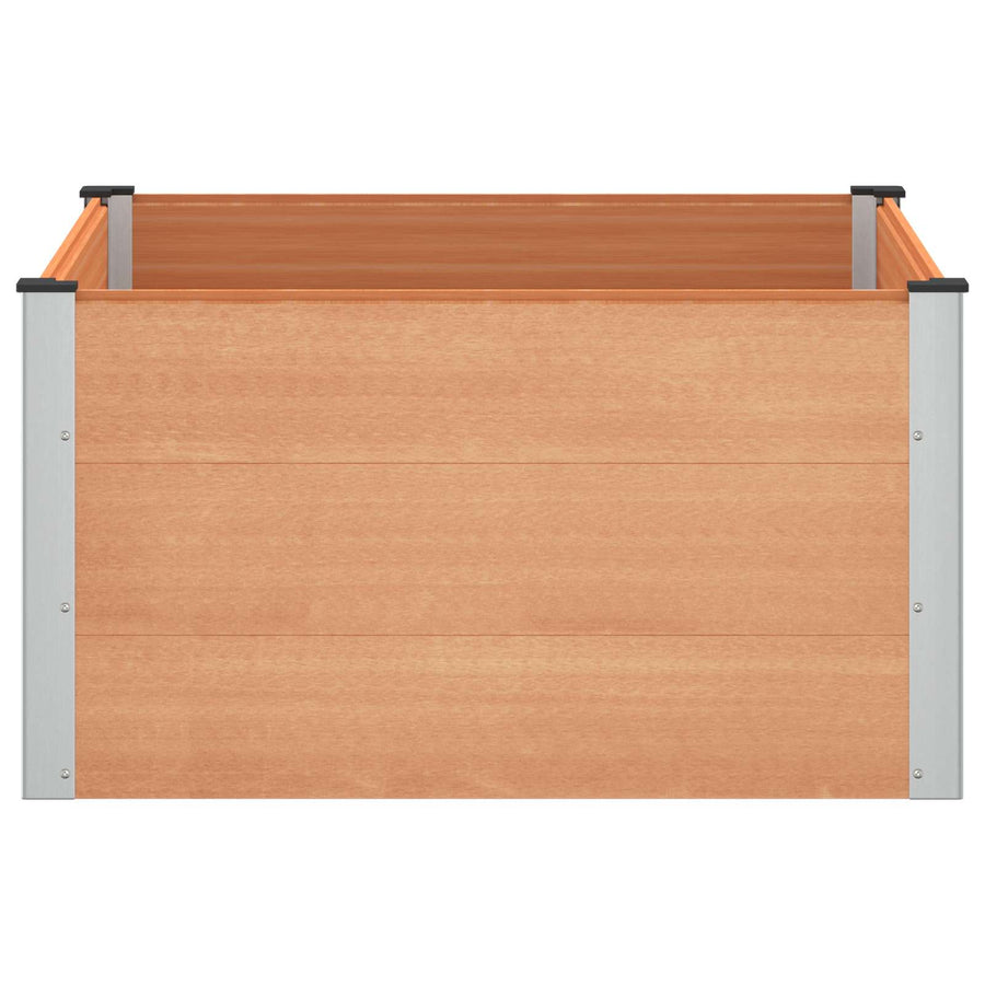 Verhoogde plantenbak Bruin 100 x 100 x 54 cm alu.