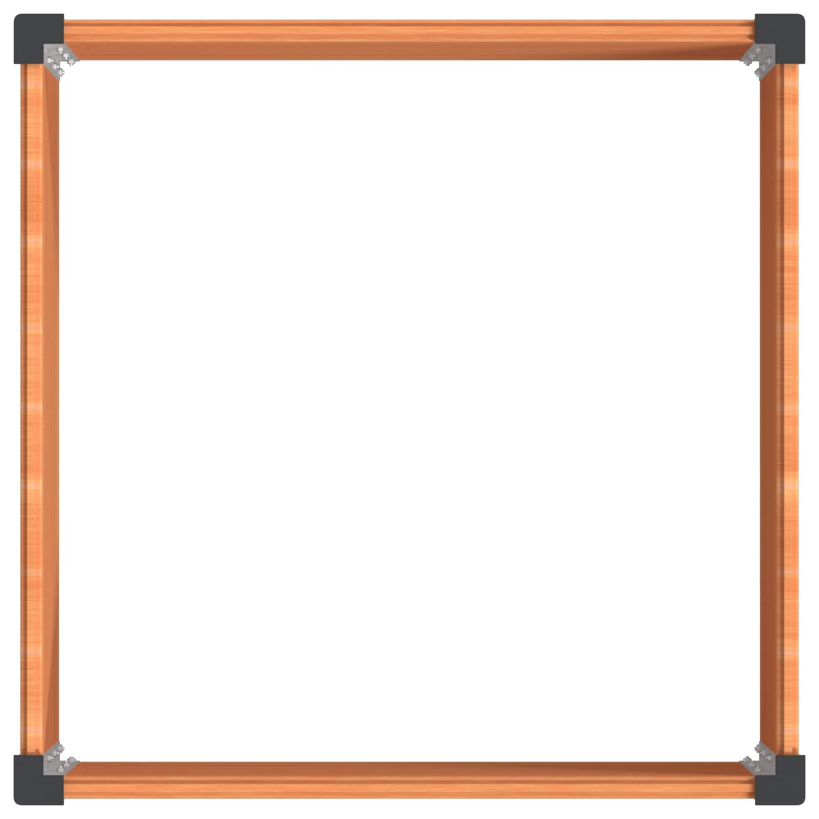 Verhoogde plantenbak Bruin 100 x 100 x 54 cm alu.
