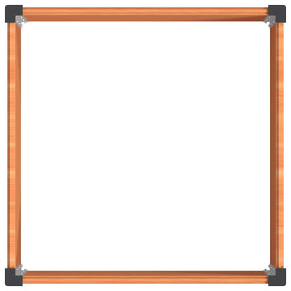 Verhoogde plantenbak Bruin 100 x 100 x 54 cm alu.