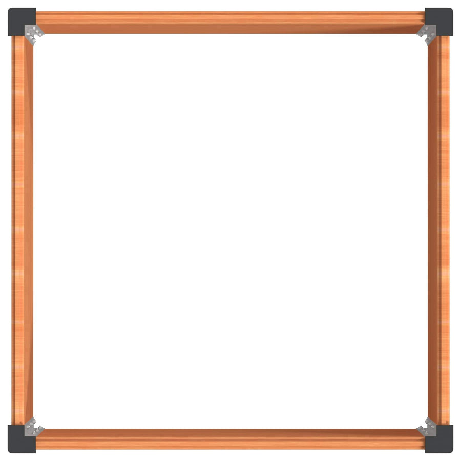 Verhoogde plantenbak Bruin 100 x 100 x 54 cm alu.