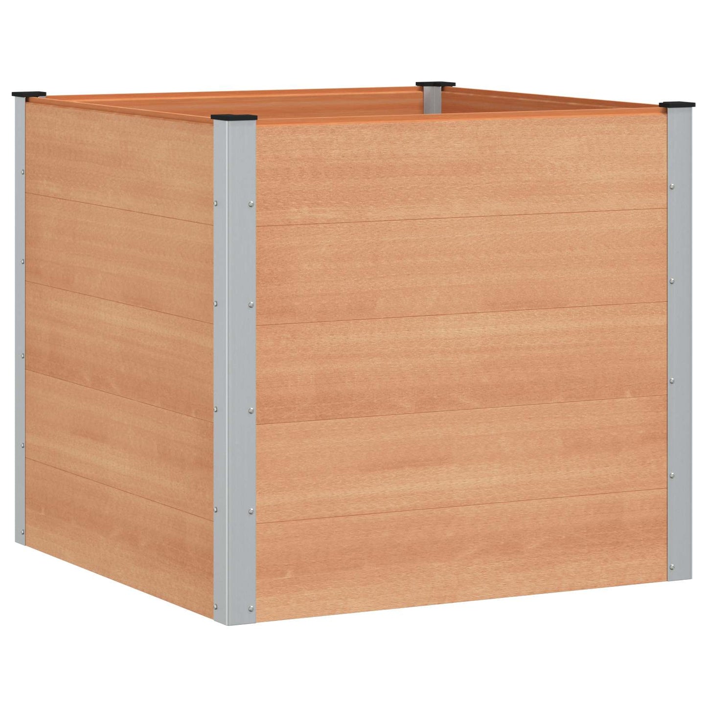 Verhoogde plantenbak Bruin 100 x 100 x 91 cm alu.