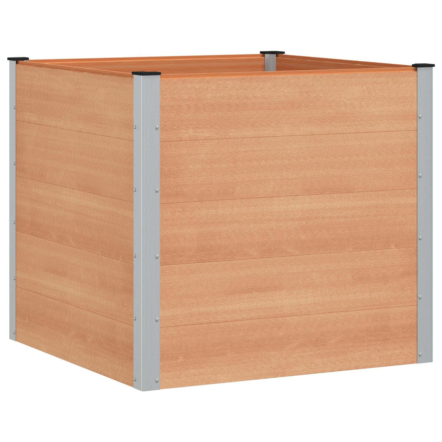 Verhoogde plantenbak Bruin 100 x 100 x 91 cm alu.