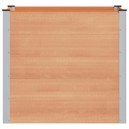 Verhoogde plantenbak Bruin 100 x 100 x 91 cm alu.