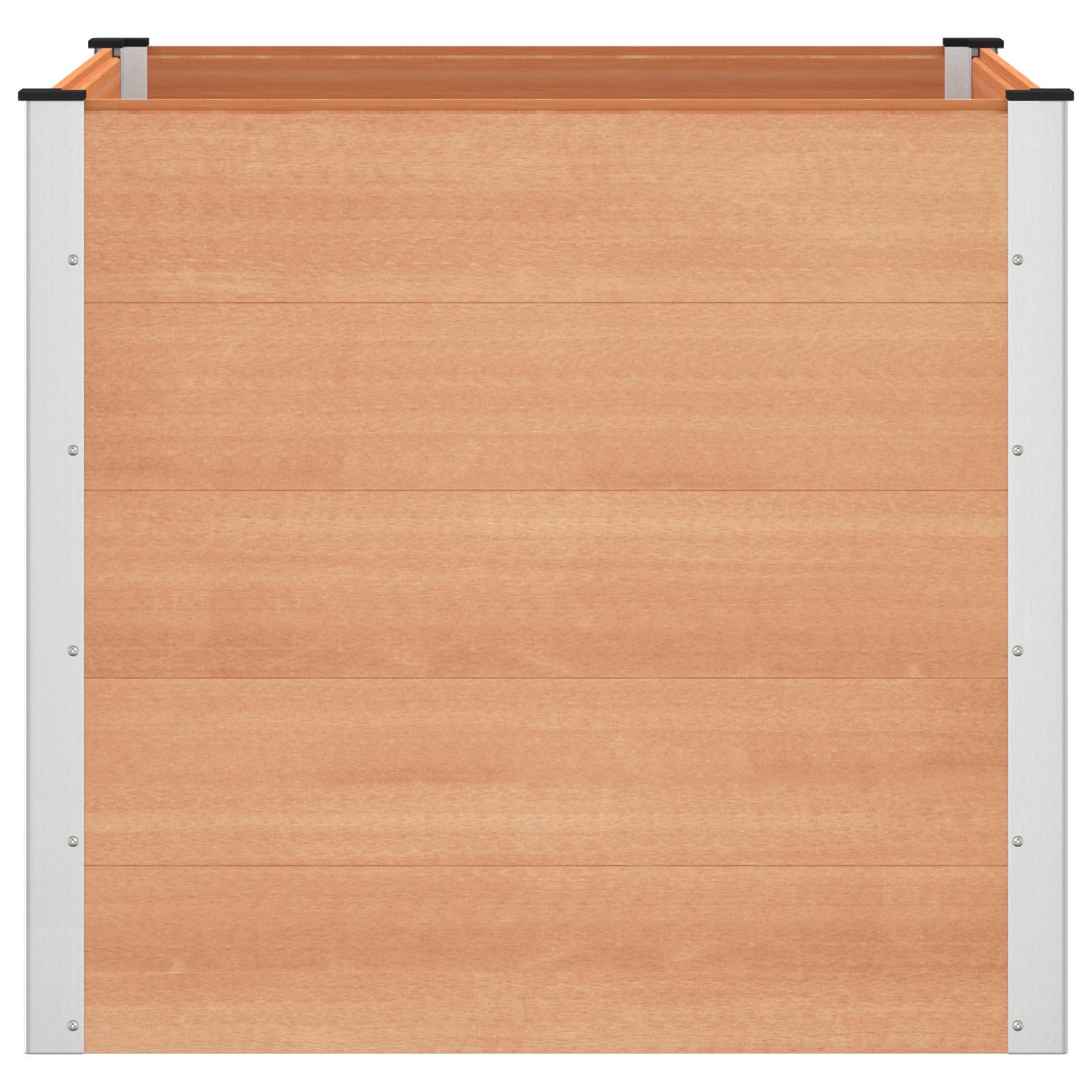 Verhoogde plantenbak Bruin 100 x 100 x 91 cm alu.