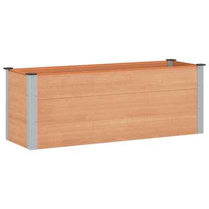 Verhoogde plantenbak Bruin 150 x 50 x 54 cm alu.