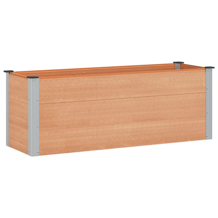 Verhoogde plantenbak Bruin 150 x 50 x 54 cm alu.