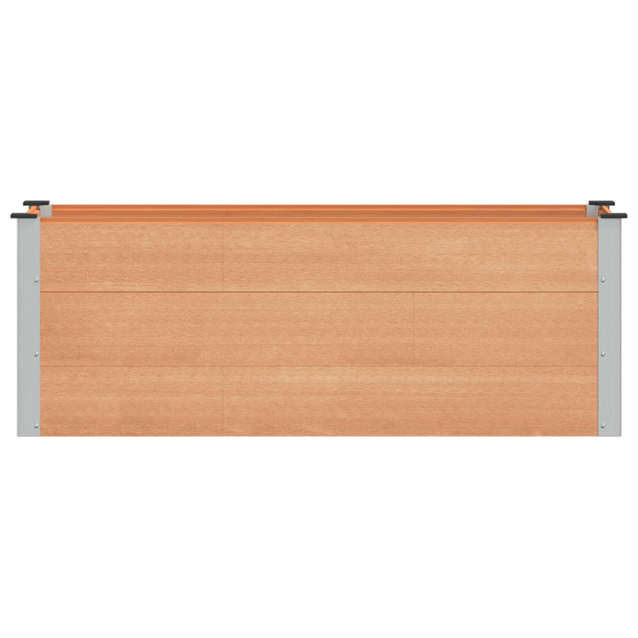 Verhoogde plantenbak Bruin 150 x 50 x 54 cm alu.