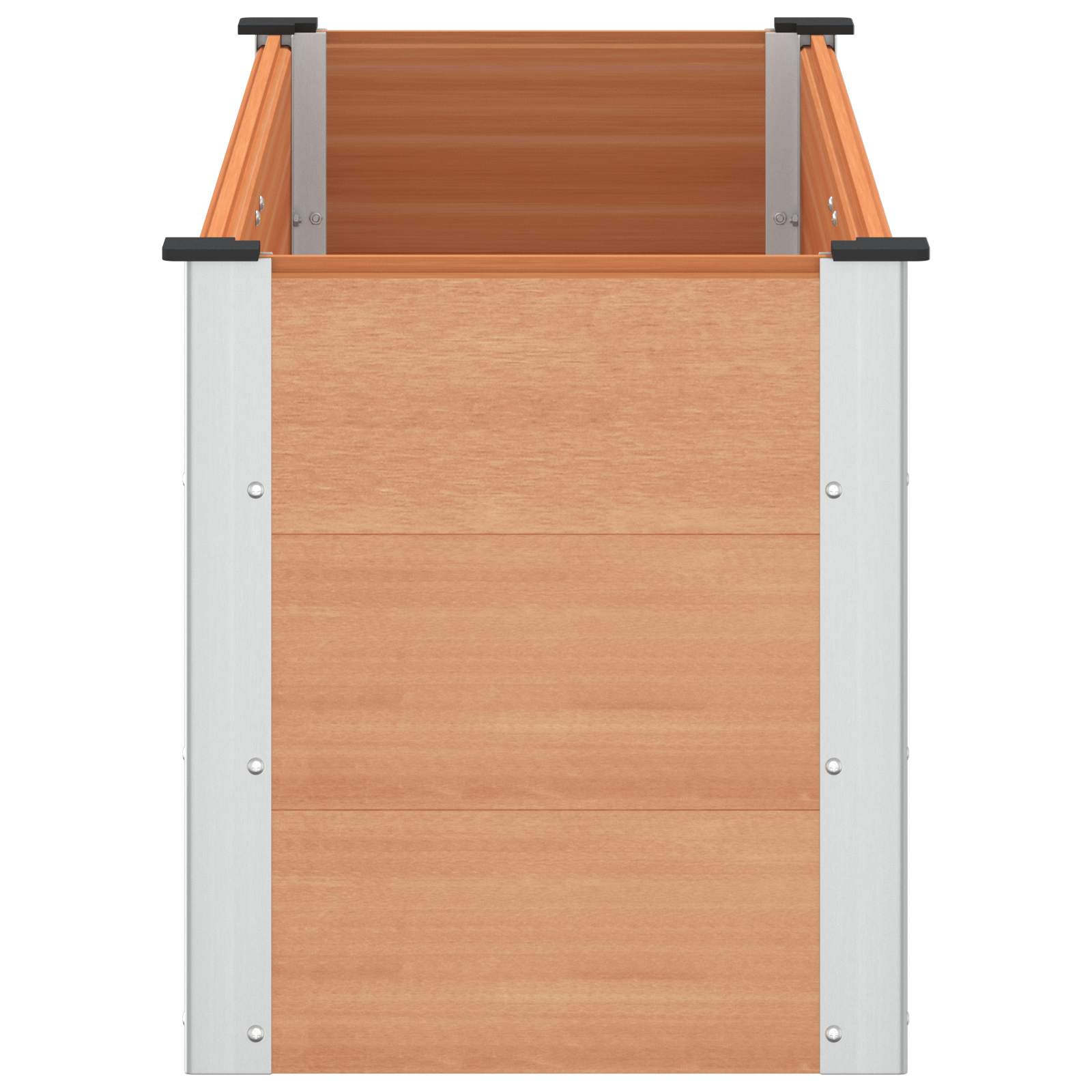 Verhoogde plantenbak Bruin 150 x 50 x 54 cm alu.