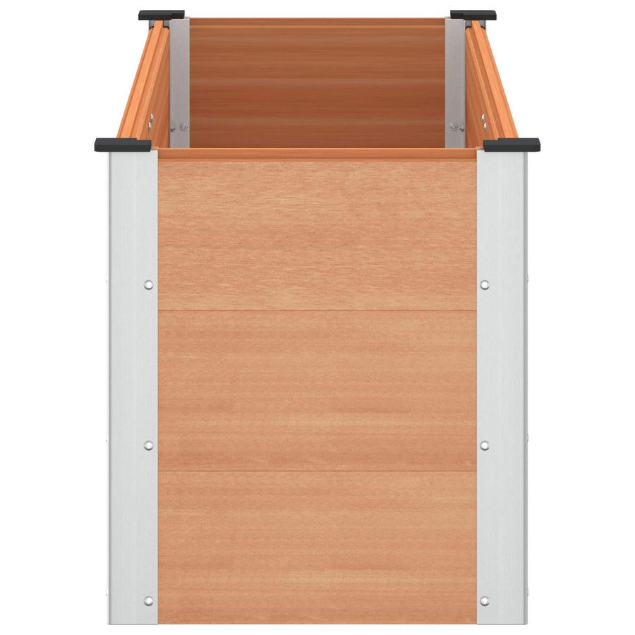 Verhoogde plantenbak Bruin 150 x 50 x 54 cm alu.