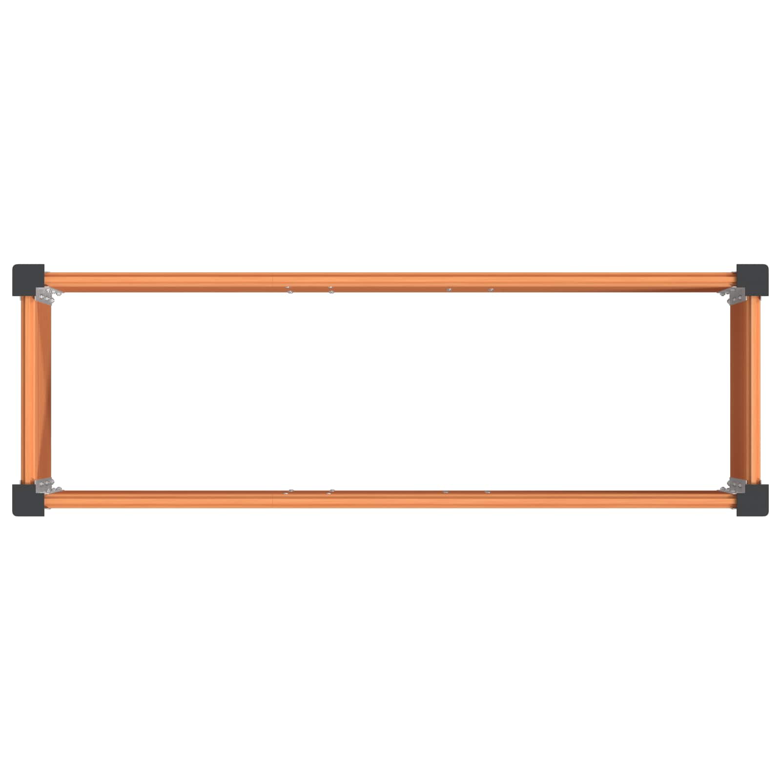 Verhoogde plantenbak Bruin 150 x 50 x 54 cm alu.