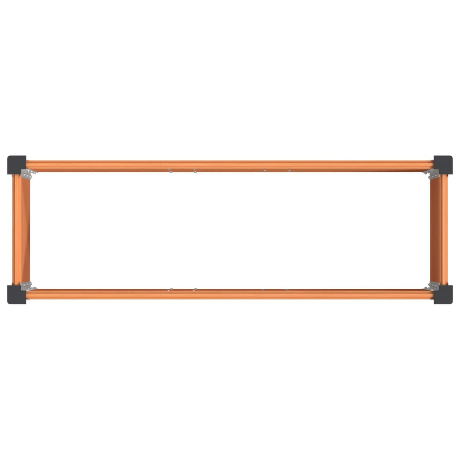 Verhoogde plantenbak Bruin 150 x 50 x 54 cm alu.