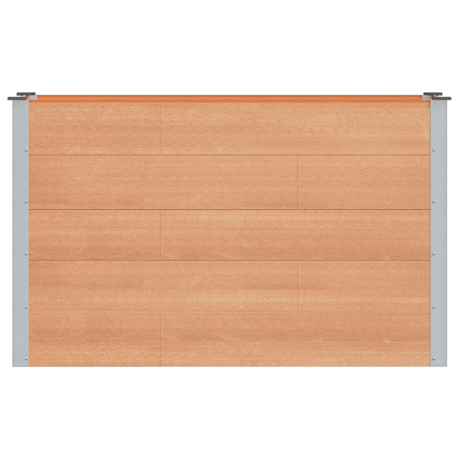 Verhoogde plantenbak Bruin 150 x 50 x 91 cm alu.