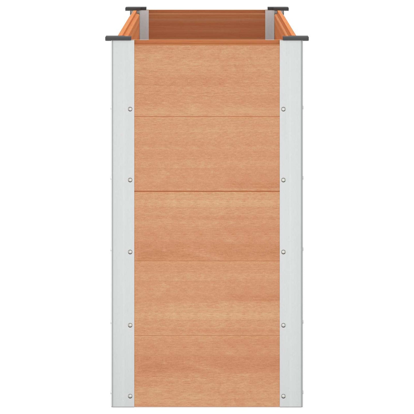 Verhoogde plantenbak Bruin 150 x 50 x 91 cm alu.