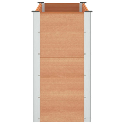 Verhoogde plantenbak Bruin 150 x 50 x 91 cm alu.