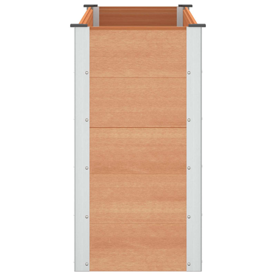 Verhoogde plantenbak Bruin 150 x 50 x 91 cm alu.