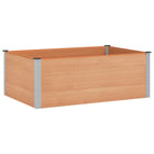 Verhoogde plantenbak 150x100x54 cm bruin aluminium WPC