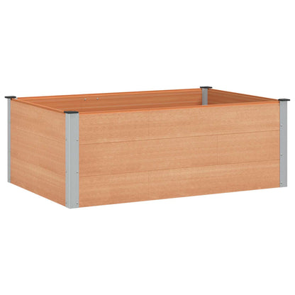 Verhoogde plantenbak Bruin 150 x 100 x 54 cm alu.