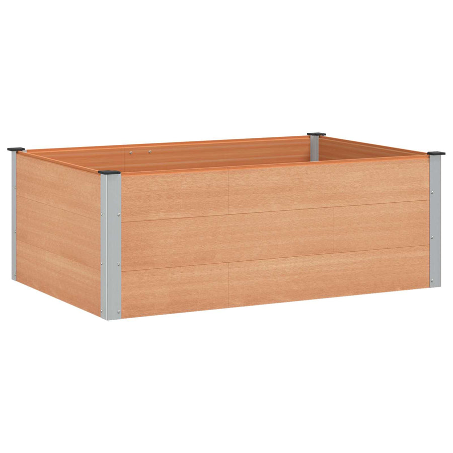 Verhoogde plantenbak Bruin 150 x 100 x 54 cm alu.
