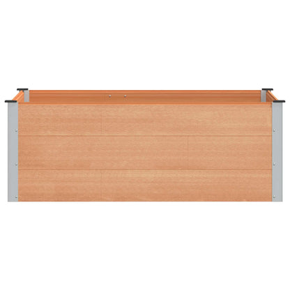Verhoogde plantenbak Bruin 150 x 100 x 54 cm alu.