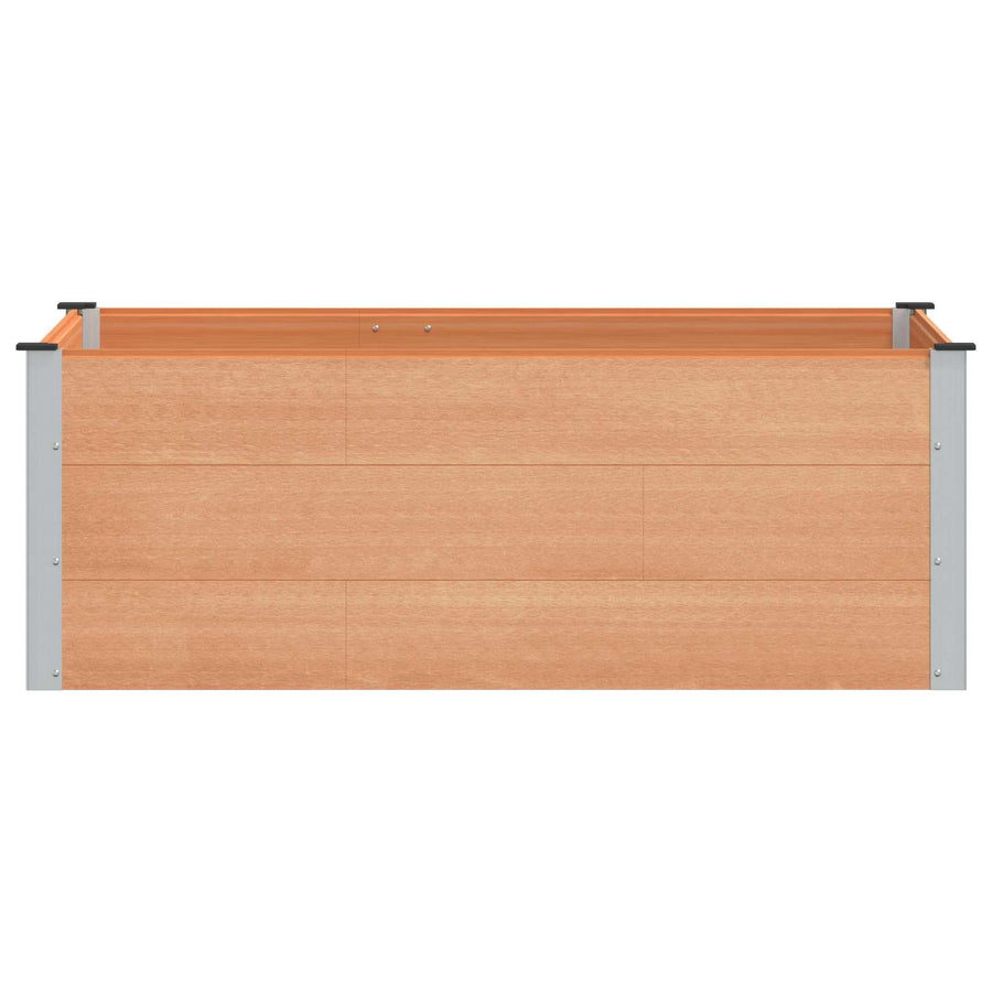 Verhoogde plantenbak Bruin 150 x 100 x 54 cm alu.